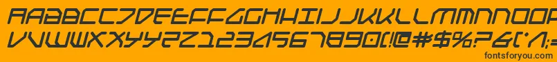 FederapolisBoldItalic Font – Black Fonts on Orange Background