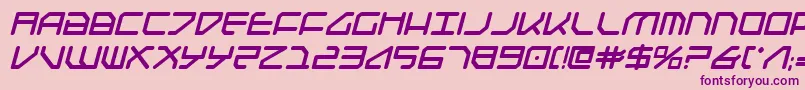 Police FederapolisBoldItalic – polices violettes sur fond rose