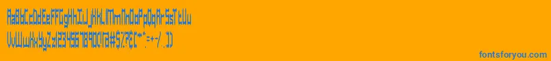 Dastardly Font – Blue Fonts on Orange Background