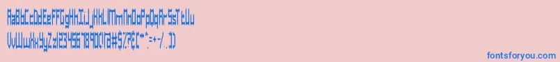 Dastardly Font – Blue Fonts on Pink Background