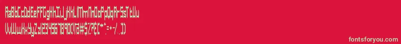 Dastardly Font – Green Fonts on Red Background