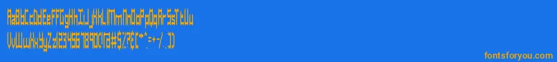 Dastardly Font – Orange Fonts on Blue Background