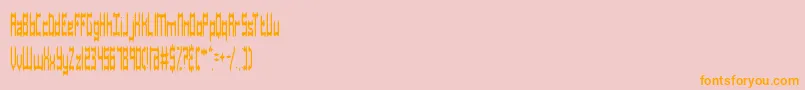 Dastardly-Schriftart – Orangefarbene Schriften auf rosa Hintergrund