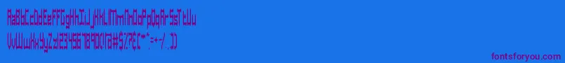Fonte Dastardly – fontes roxas em um fundo azul