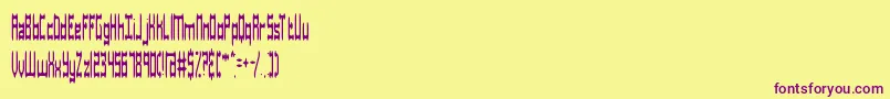 Weitere Informationen zur Dastardly-Schriftart Dastardly-Schriftart – Violette Schriften auf gelbem Hintergrund