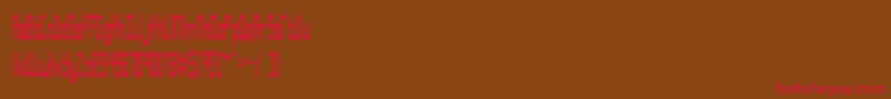 Dastardly Font – Red Fonts on Brown Background