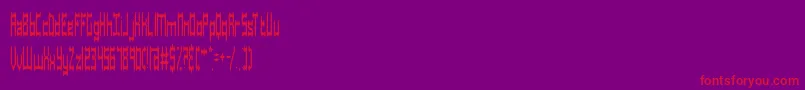 Dastardly-Schriftart – Rote Schriften auf violettem Hintergrund