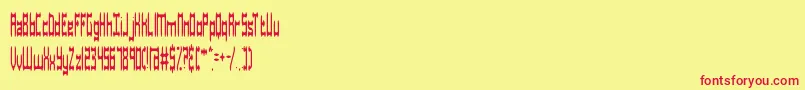 Dastardly Font – Red Fonts on Yellow Background