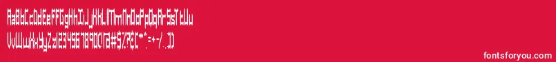 Dastardly Font – White Fonts on Red Background