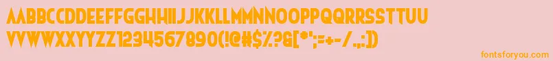 Ineptic Font – Orange Fonts on Pink Background