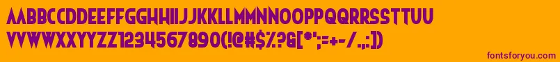 Ineptic Font – Purple Fonts on Orange Background