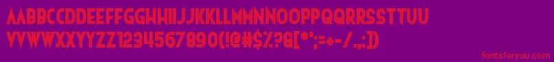 Ineptic Font – Red Fonts on Purple Background