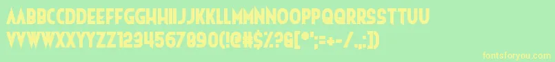 Ineptic Font – Yellow Fonts on Green Background