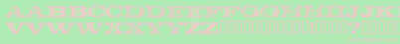 Rustik Font – Pink Fonts on Green Background