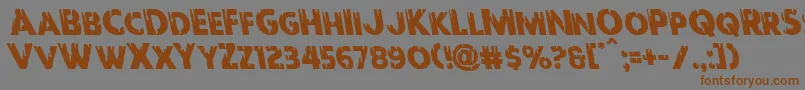 Redundeadleft Font – Brown Fonts on Gray Background