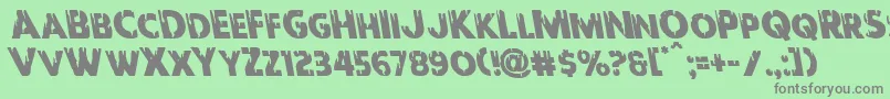 Redundeadleft Font – Gray Fonts on Green Background