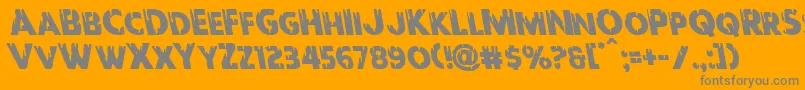 Redundeadleft Font – Gray Fonts on Orange Background