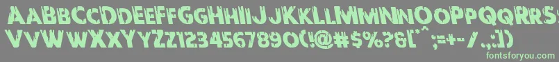 Redundeadleft Font – Green Fonts on Gray Background