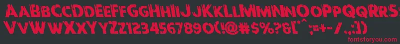 Redundeadleft Font – Red Fonts on Black Background