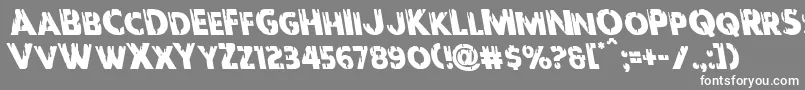 フォントRedundeadleft – 灰色の背景に白い文字