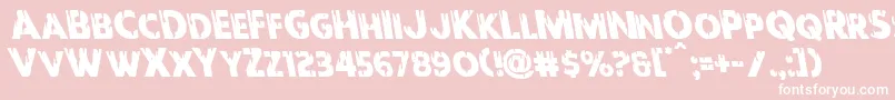 Redundeadleft Font – White Fonts on Pink Background