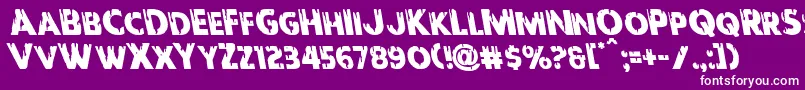 Redundeadleft Font – White Fonts on Purple Background