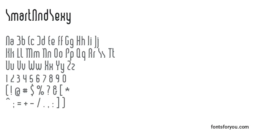 Schriftart SmartAndSexy – Alphabet, Zahlen, spezielle Symbole