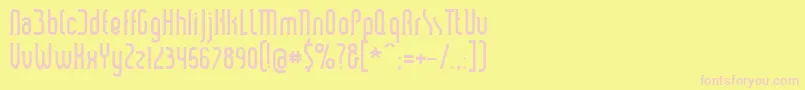 SmartAndSexy-fontti – vaaleanpunaiset fontit keltaisella taustalla