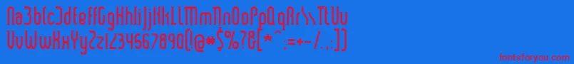 SmartAndSexy-fontti – punaiset fontit sinisellä taustalla