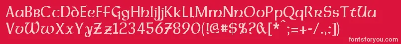 DalelandsUncialCondensed Font – Pink Fonts on Red Background