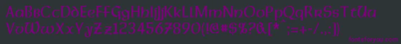 フォントDalelandsUncialCondensed – 黒い背景に紫のフォント