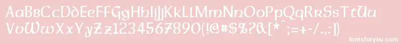 DalelandsUncialCondensed Font – White Fonts on Pink Background