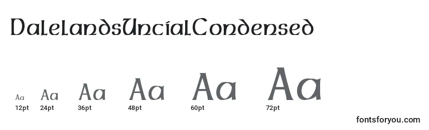 DalelandsUncialCondensed Font Sizes