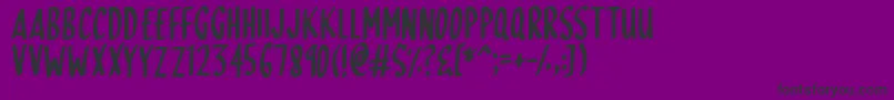 SkinnyDipping Font – Black Fonts on Purple Background