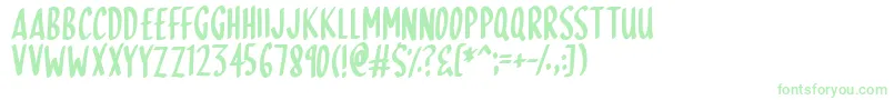 SkinnyDipping Font – Green Fonts on White Background