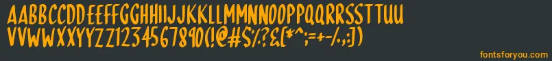 SkinnyDipping Font – Orange Fonts on Black Background