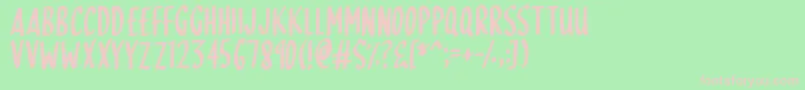 SkinnyDipping Font – Pink Fonts on Green Background