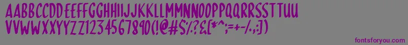 SkinnyDipping Font – Purple Fonts on Gray Background