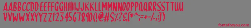 SkinnyDipping Font – Red Fonts on Gray Background