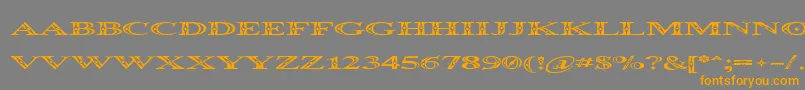 Occosprd Font – Orange Fonts on Gray Background