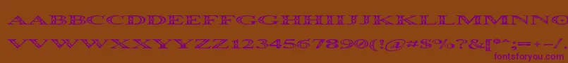 Occosprd Font – Purple Fonts on Brown Background