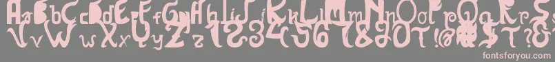 HanatasyaSans Font – Pink Fonts on Gray Background