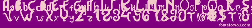 HanatasyaSans Font – Pink Fonts on Purple Background