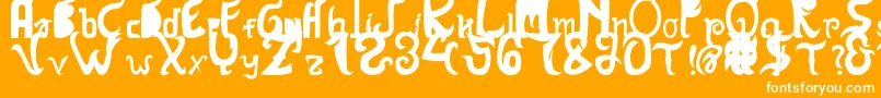 HanatasyaSans Font – White Fonts on Orange Background