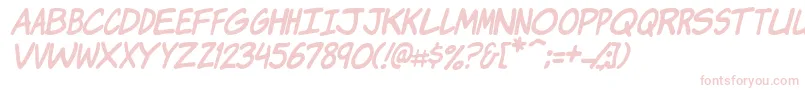 KomikaJamItalic Font – Pink Fonts on White Background