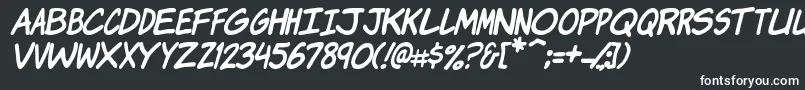 Шрифт KomikaJamItalic – белые шрифты