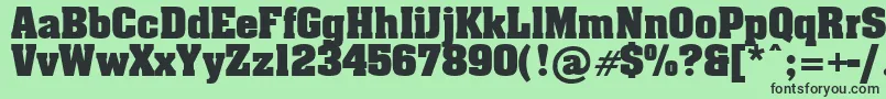 フォントBillboard – 緑の背景に黒い文字