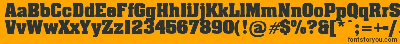 Billboard Font – Black Fonts on Orange Background
