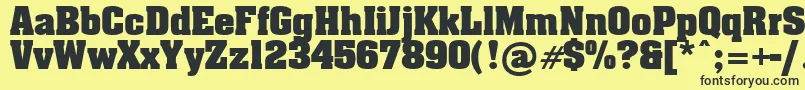 Billboard Font – Black Fonts on Yellow Background