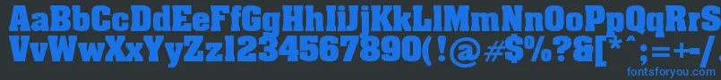 フォントBillboard – 黒い背景に青い文字